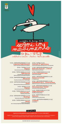 Programma dell`intera rassegna