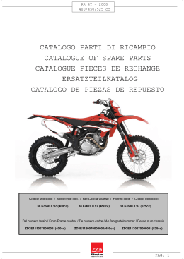 CATALOGO PARTI DI RICAMBIO CATALOGUE OF SPARE