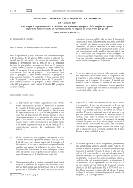 Regolamento delegato (UE) n. 241/2014