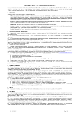 Condizioni generali di vendita