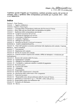 Capitolato speciale - Provincia di Verona