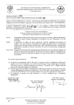 Deliberazione n. 999 del 20.12.2012