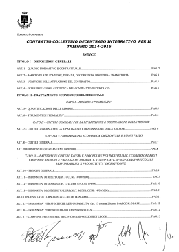 Contratto collettivo decentrato integrativo 2014