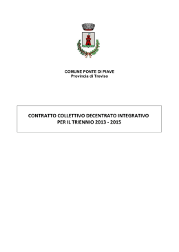 Contratto collettivo decentrato integrativo 2013- 2015