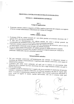 Contratto decentrato integrativo normativo