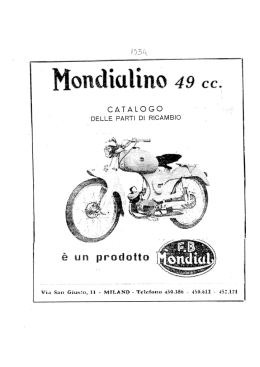 Page 1 C A T A L O G O `DELLE PARTx DI RICAMENO `funn E iii