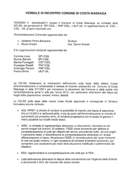 VERBALE DI INCONTRO COMUNE DI COSTA MASNAGA