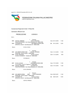 Campionato Regionale Under 13 Maschile