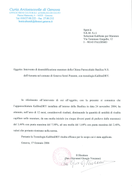 Curia Arcivescovile di Genova - SKM srl Soluzioni Kalibrate per