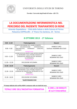 Programma 8 ottobre - Università degli Studi di Torino