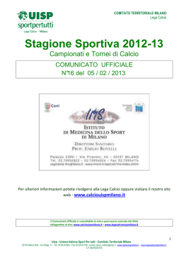 Stagione Sportiva 2012-13