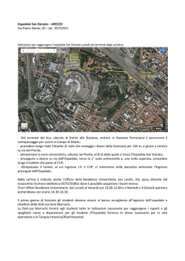 Informazioni per tirocinio Area vasta (Arezzo, Grosseto, Poggibonsi)