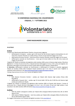 Info logistiche