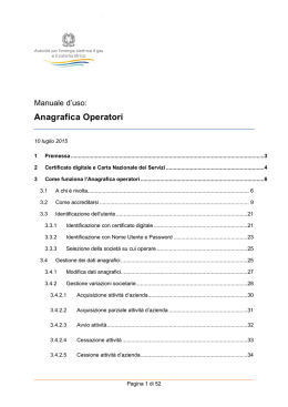 Istruzioni per la compilazione - Autorit&agrave; per l`energia elettrica e il gas
