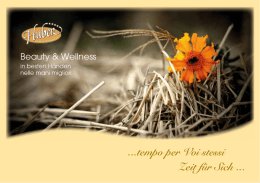 Zeit f&uuml;r Sich ...tempo per Voi stessi