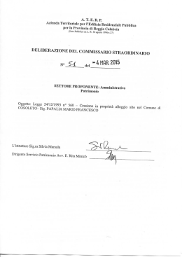 deliberazione del commissario straordinario
