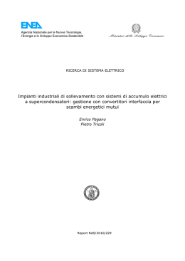 Impianti industriali di sollevamento con sistemi di accumulo