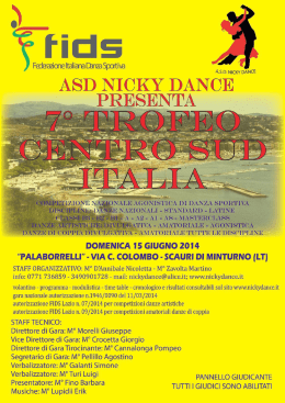 Page 1 ) fids Federazione Italiana Danza Sportiva A.S.D. NICKY