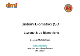 Sistemi Biometrici (SB)