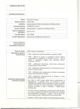 INFORMAZIONI PERSONALI I