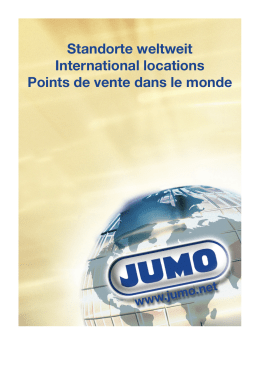 Standorte weltweit International locations Points de