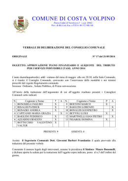 delibera - Comune di Costa Volpino