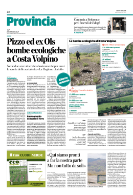 Pizzo ed ex Ols bombe ecologiche a Costa Volpino