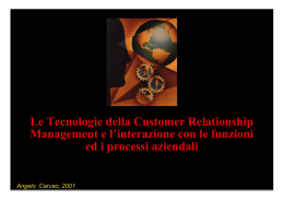 Le Tecnologie della Customer Relationship Management e l