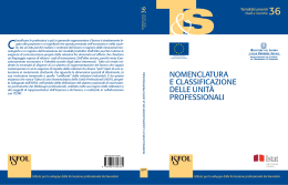 nomenclatura e classificazione delle unit&agrave; professionali