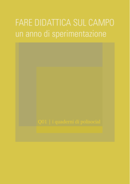 FARE DIDATTICA SUL CAMPO un anno di sperimentazione
