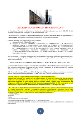 notizie utili accreditamento ecm