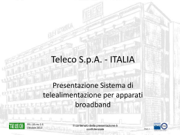 Presentazione - Teleco S.p.A.