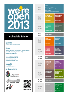 Scarica la scaletta degli interventi