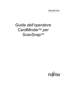 Guida dell`operatore CardMinderTM per ScanSnapTM