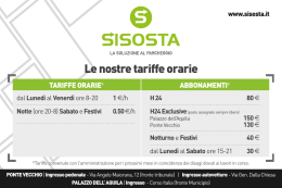Le nostre tariffe orarie