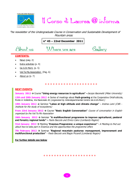 Il Corso di Laurea @ informa