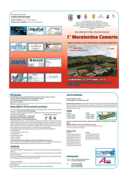 Maratonina Camerte (Camerino-Mc) (25 ott. 2015)