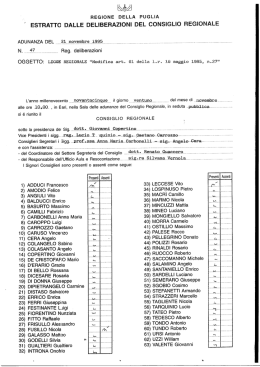 deliberazioni - Consiglio regionale della Puglia