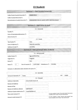 Scarica Curriculum - Casa di Carit&agrave; Arti e Mestieri