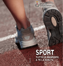 tutte le proposte, a te la scelta - Sito Istituzionale del Comune di