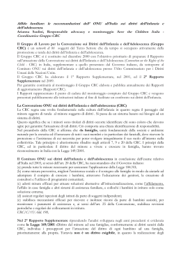 Affido familiare: le raccomandazioni dell` ONU all`Italia sui diritti dell