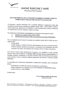 modulo attivazione addebito sepa core completo