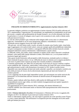 Indagine sui bisogni formativi, anno 2005