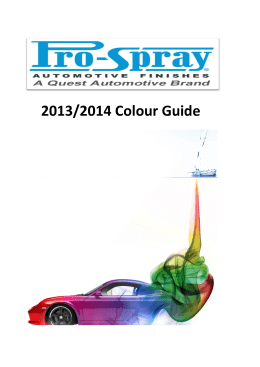 2013 Colour Guides - Pro