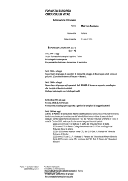 Scarica il Curriculum in formato PDF