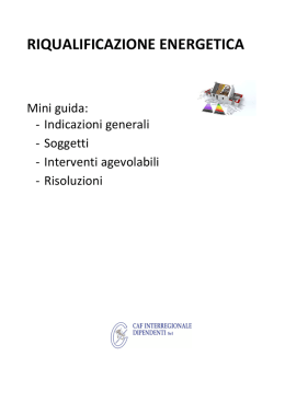 Mini guida alle spese per la qualificazione energetica