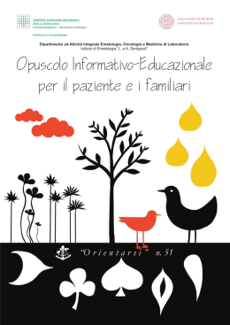 Opuscolo Informativo-Educazionale per i pazienti e i familiari