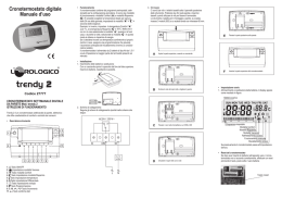 Cronotermostato digitale Manuale d`uso