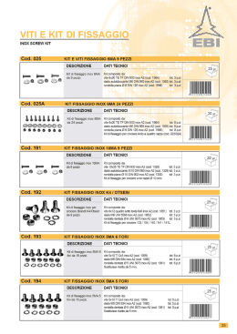 VITI E KIT DI FISSAGGIO &Agrave;