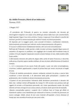 Attilio Frescura, Diario di un imboscato